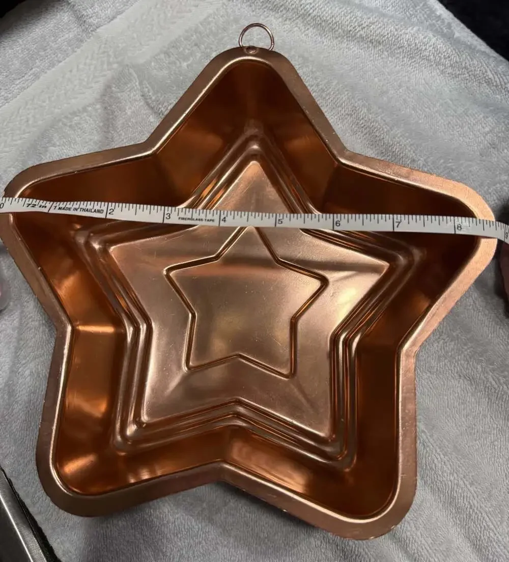 Vintage Mirro Copper Colored Aluminum Star Mold